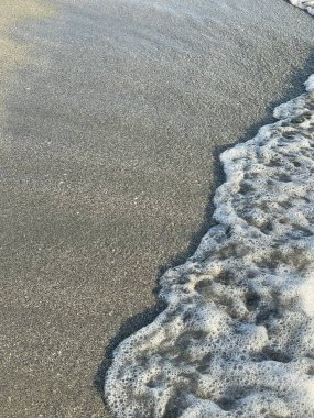beautiful sea sand on beach, sandy sea foam