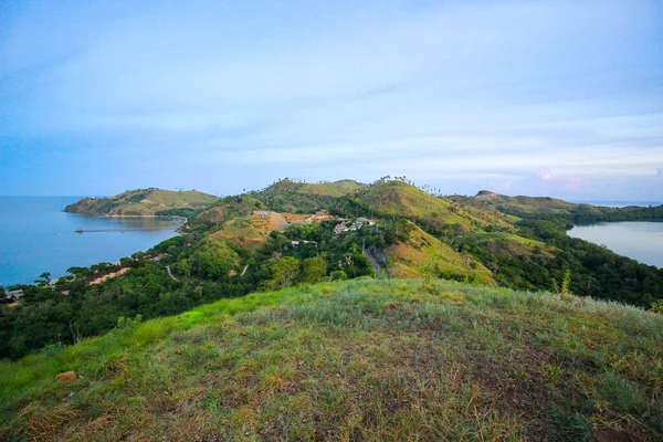 Landscape Mountains Lake Beautiful Scenery Labuan Bajo Islands Pieces Heaven — Stock Photo, Image
