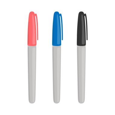 color magic plastict pen for art craft vector illustration