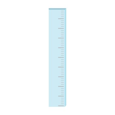 clear blue ruler for art craft vector illustration