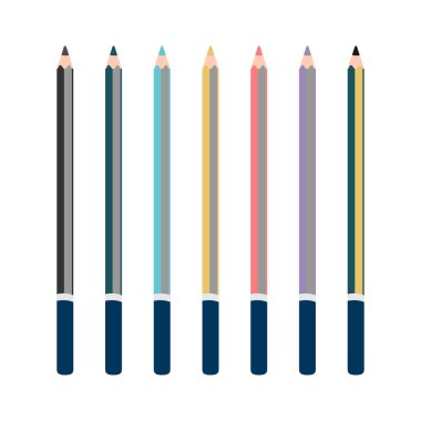 crayon or color pencil wooden for art craft vector illustration