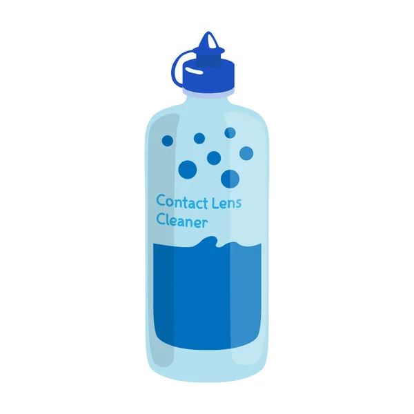 Contact Lens Cleaner Art Craft Vector Illustration — Stockvektor