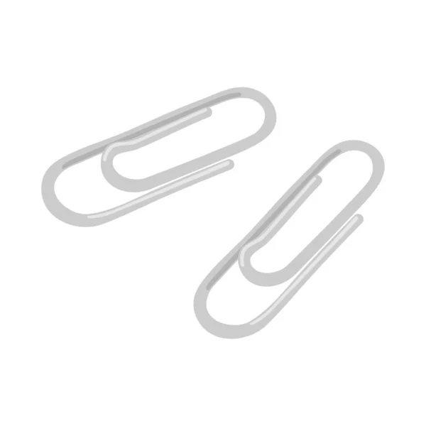 Wire Paper Clip Art Craft Vector Illustration — Archivo Imágenes Vectoriales