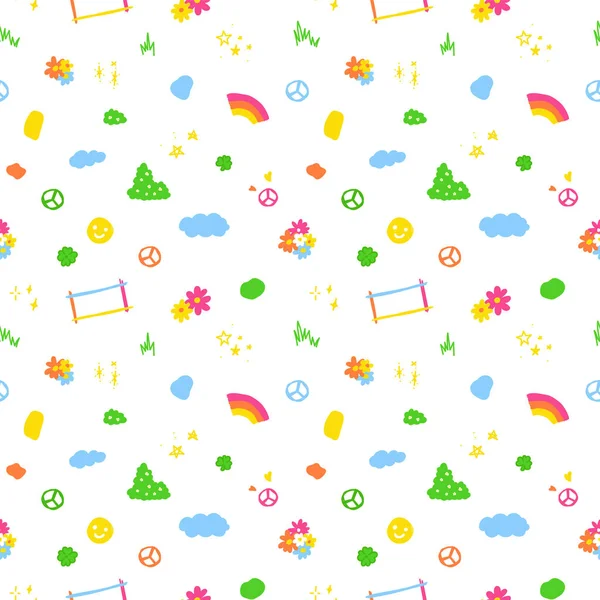 hippie minimal colorful seamless pattern Gift Wrap background wallpaper