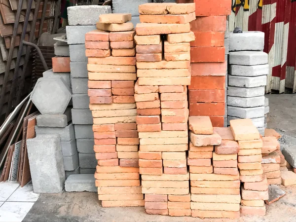 display of building materials for sale in building shops