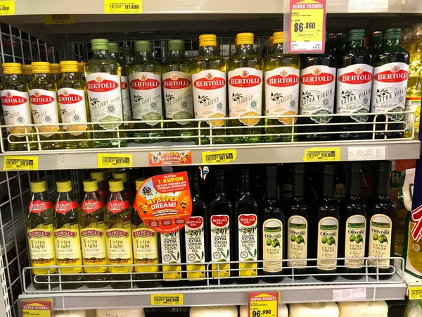 Surakarta Indonesia 2022 Mostrar Aceite Cocina Los Supermercados — Foto de Stock