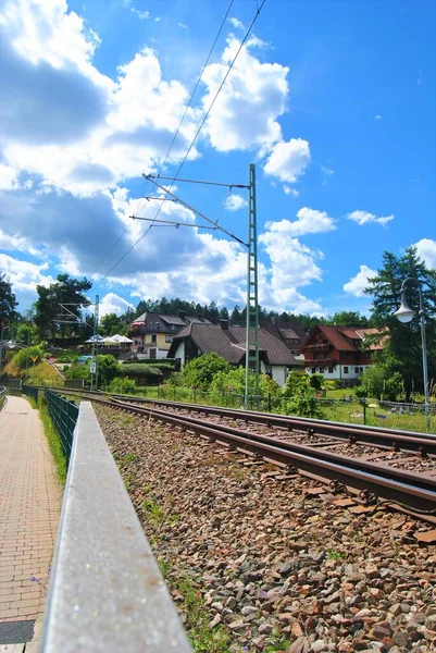 Photo Railroad Beautiful Town Schulesee — Fotografia de Stock