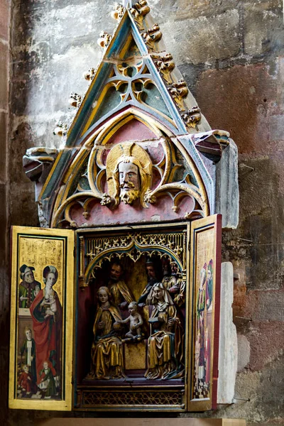 Religious Stone Carving Interior Lorenz Lawrence Medieval Church City Nuremberg — Stock Photo, Image