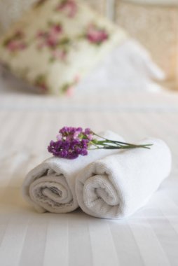 Bed in the hotel, Bedroom ready for guests