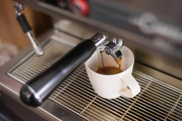 Make Hot Coffee Machine Morning — Stockfoto