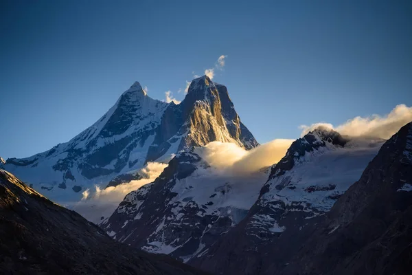 Snow Cover Top Himalayan Mountain North India — Stockfoto