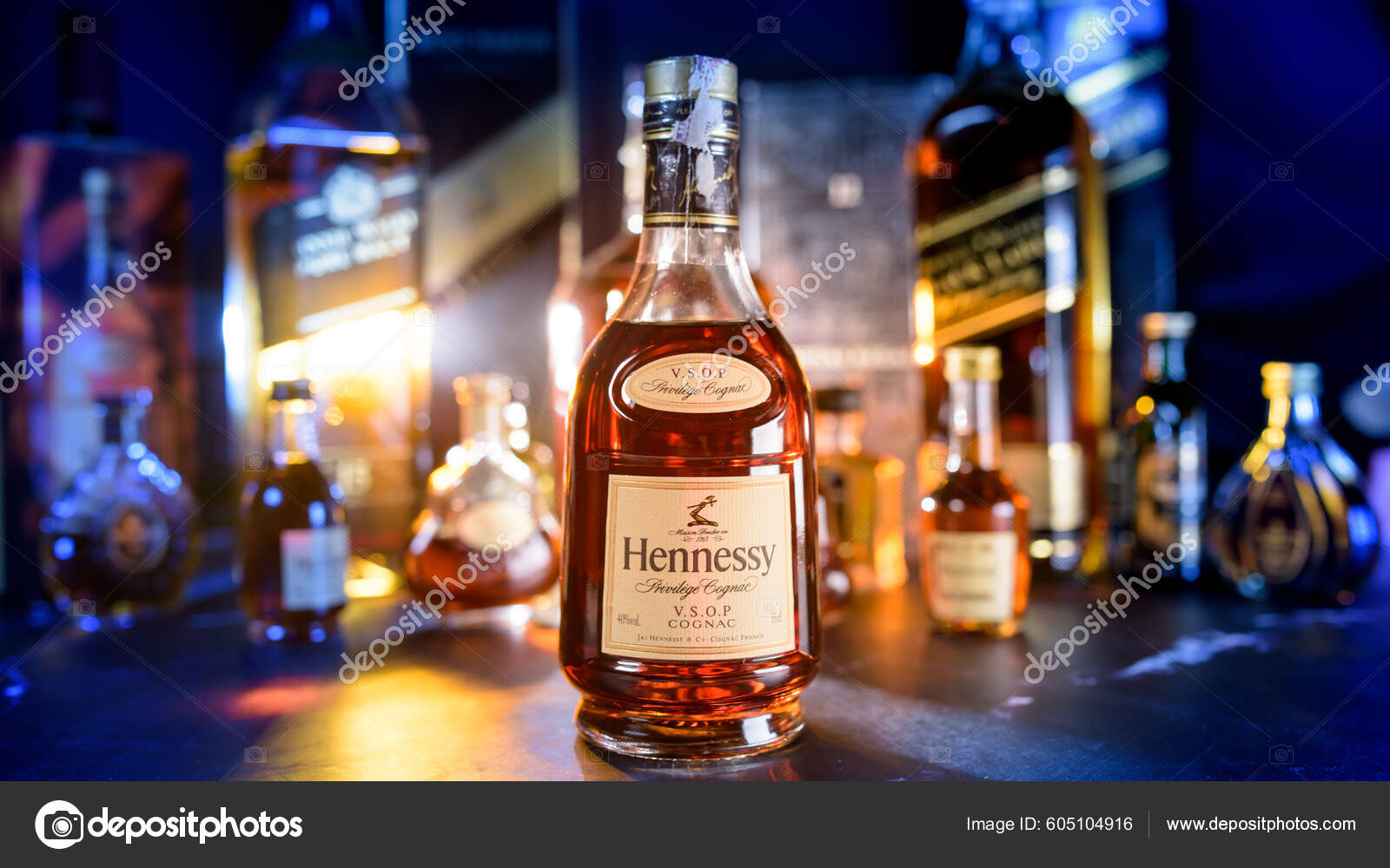 Bangkok Thailand Aug 2022 Bottle Hennessy Brand Famous Cognac Cognac