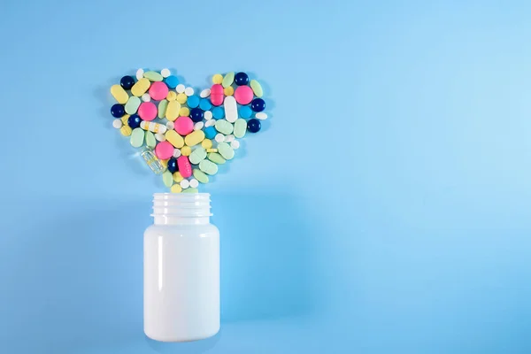 Diverse Farmaceutisk Medicin Piller Tabletter Och Kapslar För Behandling Hjärtsjukdom Stockbild