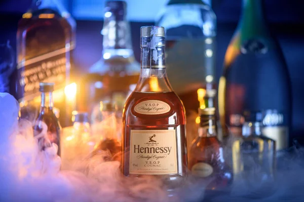 Bangkok Thailand Sep 2022 Hennessy Flaska Den Berömda Konjak Varumärke Royaltyfria Stockfoton