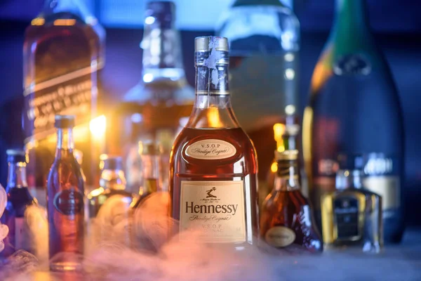 Bangkok Thailand Sep 2022 Hennessy Flaska Den Berömda Konjak Varumärke Royaltyfria Stockfoton