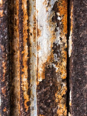 Endüstriyel arka plan, içi boş tuğla duvarlı grunge şehir sokağı