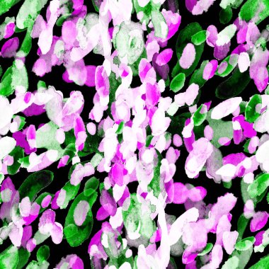 Suluboya, soyut, kusursuz desen. Parlak el yapımı elementlerle yaratıcı doku. Soyut renkli yazdırma.