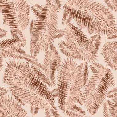 Tropikal yapraklarla suluboya kusursuz desen. Elle çizilmiş egzotik bitkilerle çok güzel bir iz. Mayo botanik tasarımı.