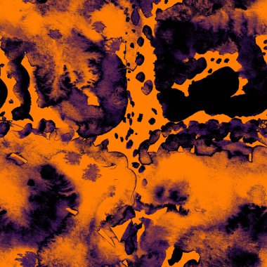 Suluboya, soyut, kusursuz desen. Parlak el yapımı elementlerle yaratıcı doku. Soyut renkli yazdırma.