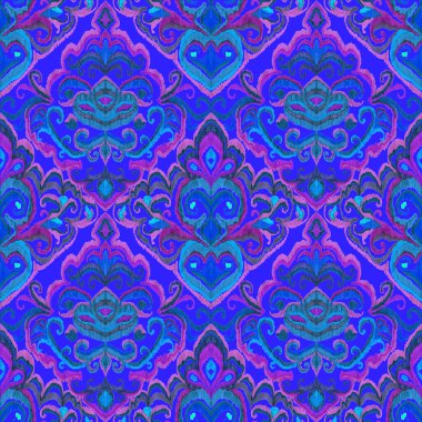 Renkli örgü desenli, klasik tarzda. Zarif bir etnik köken. El çizimi doğu sanatı. Kusursuz geometrik bağ dokusu.