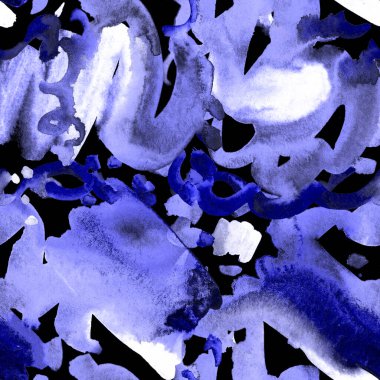 Suluboya, soyut, kusursuz desen. Parlak el yapımı elementlerle yaratıcı doku. Soyut renkli yazdırma.