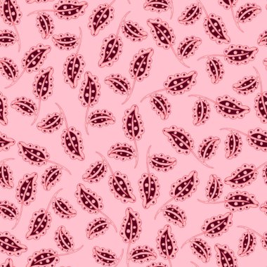 Suluboya desensiz, folky çiçekli ve yapraklı, etnik tarzda. Çiçek süsleme. Geleneksel şal deseni. Tekstil tasarım dokusu. Kabilesel etnik klasik dikişsiz model..