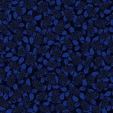 Suluboya desensiz, folky çiçekli ve yapraklı, etnik tarzda. Çiçek süsleme. Geleneksel şal deseni. Tekstil tasarım dokusu. Kabilesel etnik klasik dikişsiz model..