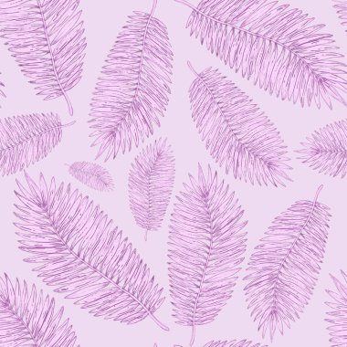 Tropikal yapraklarla suluboya kusursuz desen. Elle çizilmiş egzotik bitkilerle çok güzel bir iz. Mayo botanik tasarımı.