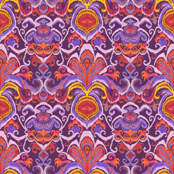 Patrón Ikat Colorido Estilo Vintage Fondo Étnico Elegante Arte Oriental — Foto de Stock