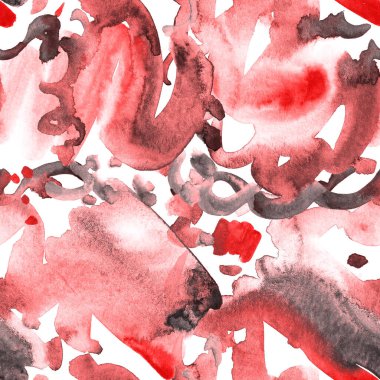 Suluboya, soyut, kusursuz desen. Parlak el yapımı elementlerle yaratıcı doku. Soyut renkli yazdırma.