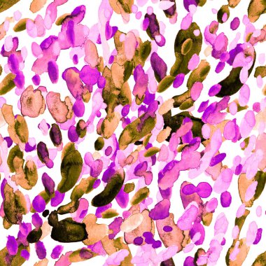 Suluboya, soyut, kusursuz desen. Parlak el yapımı elementlerle yaratıcı doku. Soyut renkli yazdırma.