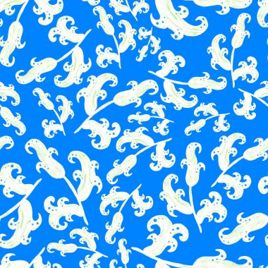 Suluboya desensiz, folky çiçekli ve yapraklı, etnik tarzda. Çiçek süsleme. Geleneksel şal deseni. Tekstil tasarım dokusu. Kabilesel etnik klasik dikişsiz model..