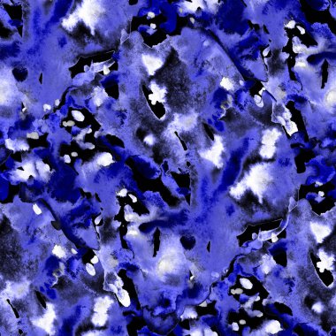 Suluboya, soyut, kusursuz desen. Parlak el yapımı elementlerle yaratıcı doku. Soyut renkli yazdırma.