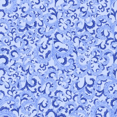 Suluboya desensiz, folky çiçekli ve yapraklı, etnik tarzda. Çiçek süsleme. Geleneksel şal deseni. Tekstil tasarım dokusu. Kabilesel etnik klasik dikişsiz model..