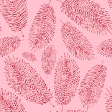 Tropikal yapraklarla suluboya kusursuz desen. Elle çizilmiş egzotik bitkilerle çok güzel bir iz. Mayo botanik tasarımı.