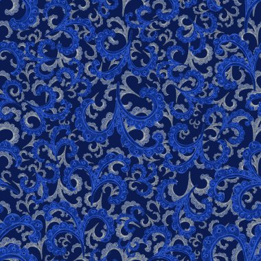 Suluboya desensiz, folky çiçekli ve yapraklı, etnik tarzda. Çiçek süsleme. Geleneksel şal deseni. Tekstil tasarım dokusu. Kabilesel etnik klasik dikişsiz model..