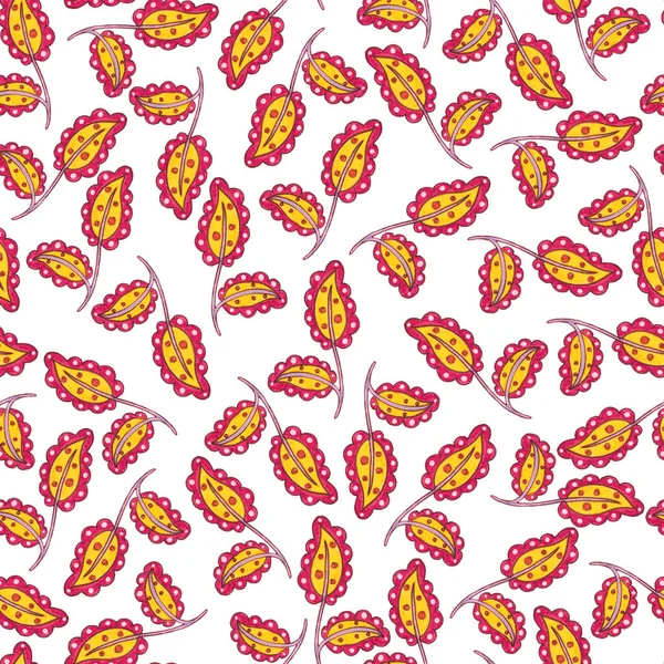 Suluboya desensiz, folky çiçekli ve yapraklı, etnik tarzda. Çiçek süsleme. Geleneksel şal deseni. Tekstil tasarım dokusu. Kabilesel etnik klasik dikişsiz model..