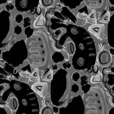 Suluboya, soyut, kusursuz desen. Parlak el yapımı elementlerle yaratıcı doku. Soyut renkli yazdırma.