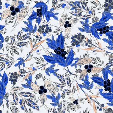 Çiçek buketli suluboya desenli. Klasik botanik çizimi. Her türlü tasarım için zarif bir dekorasyon. Renkli ve soyut çiçekli moda baskısı. Suluboya dokusu.