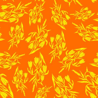 Çiçek buketli suluboya desenli. Klasik botanik çizimi. Her türlü tasarım için zarif bir dekorasyon. Renkli ve soyut çiçekli moda baskısı. Suluboya dokusu.