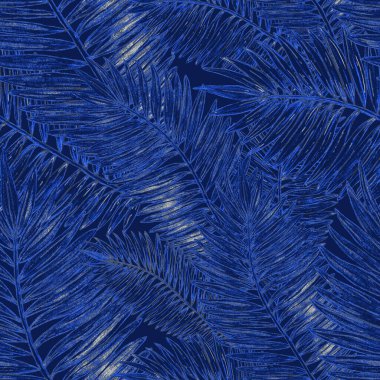 Tropikal yapraklarla suluboya kusursuz desen. Elle çizilmiş egzotik bitkilerle çok güzel bir iz. Mayo botanik tasarımı.