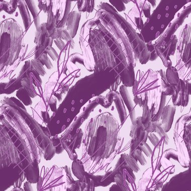 Suluboya, soyut, kusursuz desen. Parlak el yapımı elementlerle yaratıcı doku. Soyut renkli yazdırma.