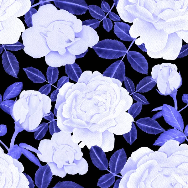 バラで水彩のシームレス パターン — ストック写真
