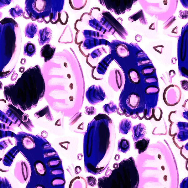 Suluboya, soyut, kusursuz desen. Parlak el yapımı elementlerle yaratıcı doku. Soyut renkli yazdırma.