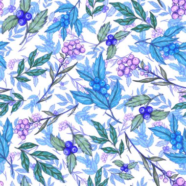 Çiçek buketli suluboya desenli. Klasik botanik çizimi. Her türlü tasarım için zarif bir dekorasyon. Renkli ve soyut çiçekli moda baskısı. Suluboya dokusu.