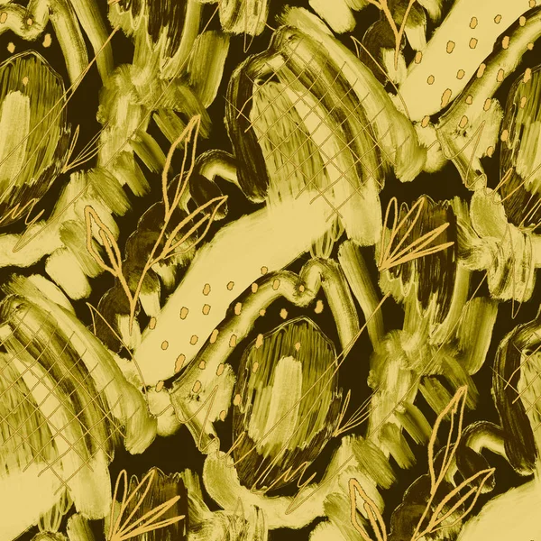 Patrón Sin Costura Abstracto Acuarela Textura Creativa Con Brillantes Elementos — Foto de Stock