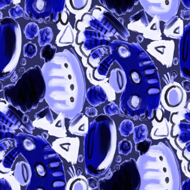 Suluboya, soyut, kusursuz desen. Parlak el yapımı elementlerle yaratıcı doku. Soyut renkli yazdırma.