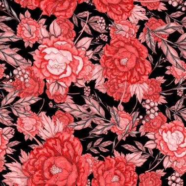 Çiçek buketli suluboya desenli. Klasik botanik çizimi. Her türlü tasarım için zarif bir dekorasyon. Renkli ve soyut çiçekli moda baskısı. Suluboya dokusu.