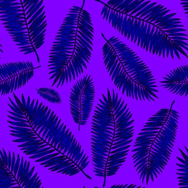 Wzór Bezszwowy Akwarela Tropikalny Liść Piękny Nadruk Allover Ręcznie Rysowane — Zdjęcie stockowe