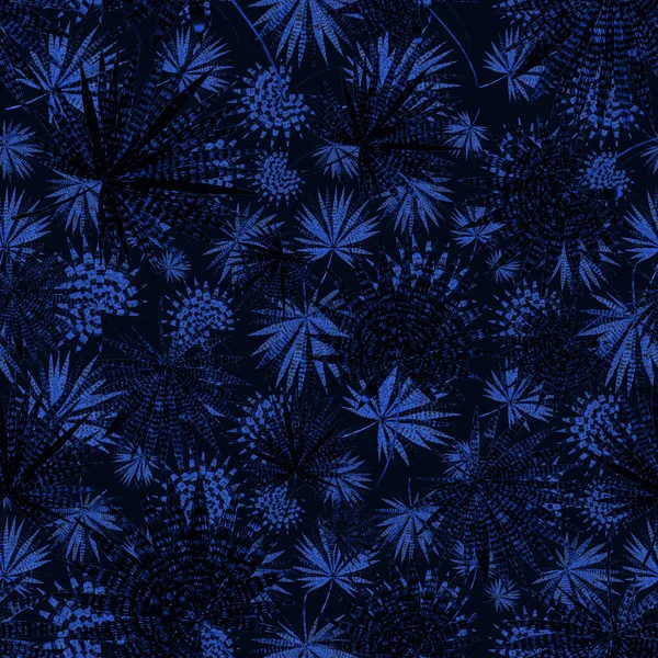 Современный Абстрактный Бесшовный Рисунок Творческими Красочными Тропическими Листьями Ретро Яркий — стоковое фото